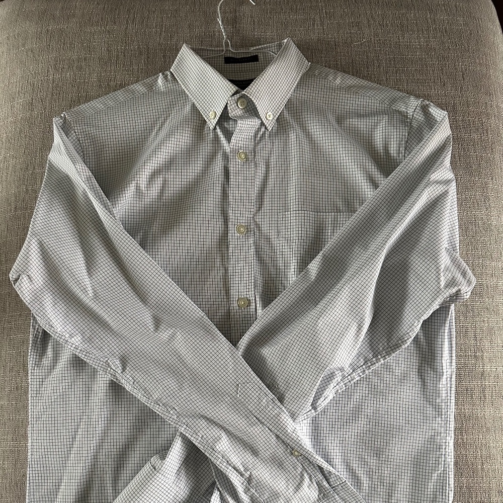 Banana Republic Men's Gingham Dress Shirt Sz: Medium